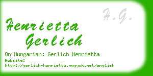 henrietta gerlich business card